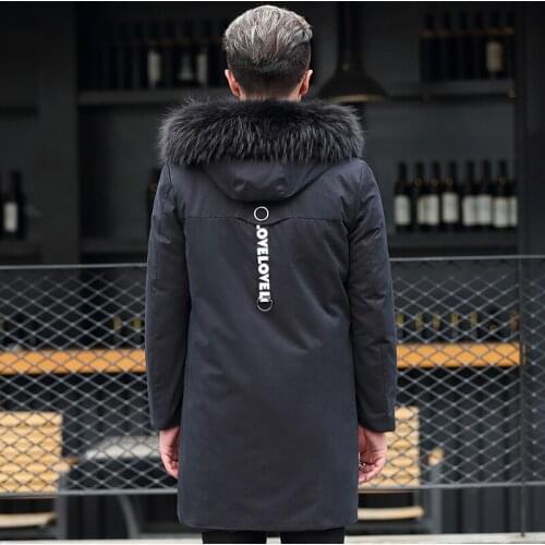 Real Coat 2020 Winter Jacket Men Natural Raccoon Fur Parka Mens Jackets and Coats Plus Size Winterjas Heren MY1308