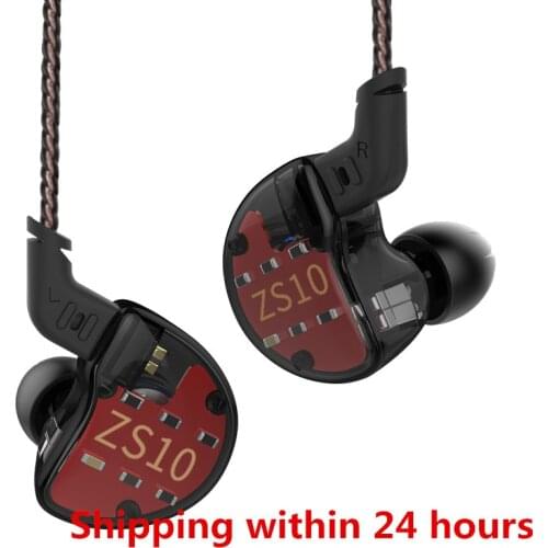 KZ ZS10 4BA+1DD Hybrid In Ear Earphone HiFi Earphone Earplug Headset Earbud Noise Cancelling DJ Professional Earphone AS10 ZST