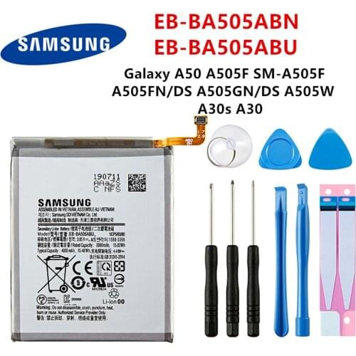 SAMSUNG Orginal EB-BA505ABN EB-BA505ABU 4000mAh Battery For SAMSUNG Galaxy A50 A505F SM-A505F A505FN/DS/GN A505W A30s A30+Tools