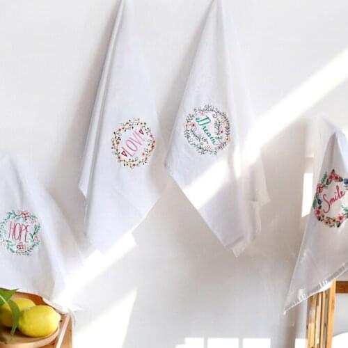 Pastoral Letter Embroidery cotton mats pads table decoration doilies cloth dinning table placemat table mats multi-role68*45cm