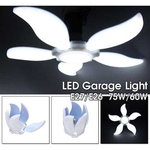 30W 45W 60W 75W E27 LED Garage Light Workshop Ceiling Lights Fixture Deformable Lamp 4800LM Industrial Lighting AC 85-265V 220V