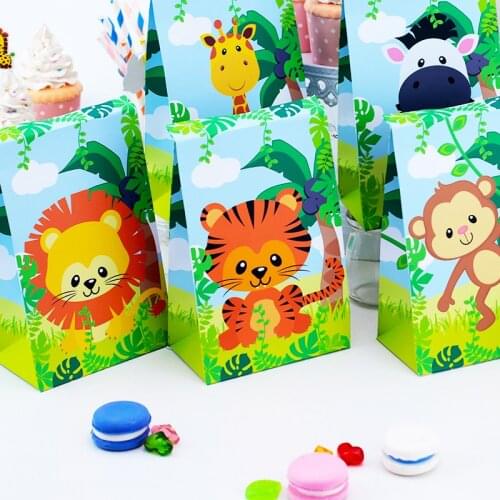 Safari Animal Junle Party Supplies Party Favor Box Happy Birthday Candy Box Animal Safari Party Deocoration
