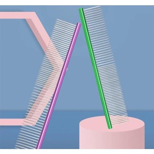 Cat Straight Row Comb Pet Dematting Comb Stainless Steel Pet Grooming Comb for Cats Dog Open Knot Dog Comb Hair Comb All for Cat