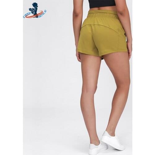 DEEPSENCE Sports Running Loose Quick Dry Shorts Female Gym Soft Lightweight Drawstring Short Workout Fitness Stretch Sportswear