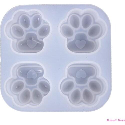Cat Paw Resin Casting Silicone Mold Footprint Keychain Pendant Jewelry Mold DIY AXYD