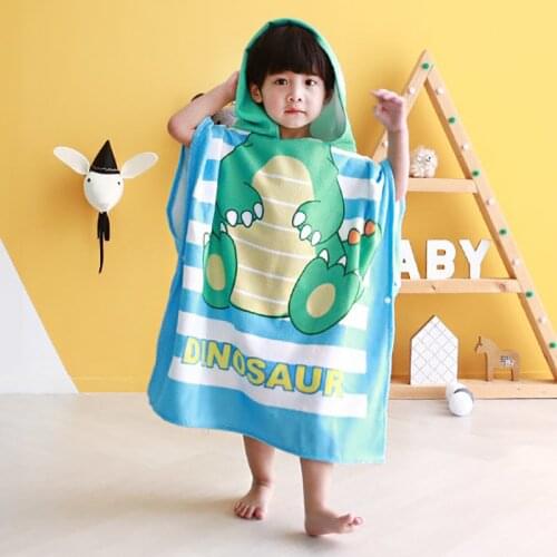 Superfine Fine Children Can Wear Bath Towel Hooded Cape Beach Towel Beach Home Swimming Sunscreen