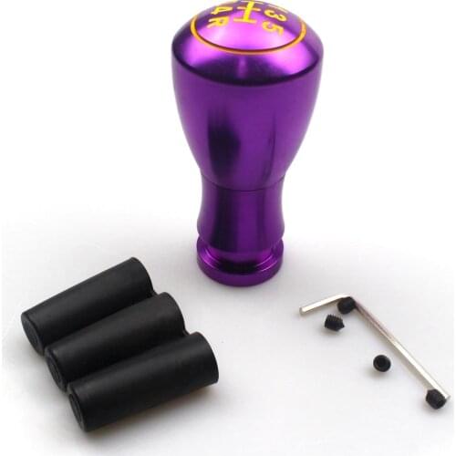 Aluminum Purple 5 Speed Universal Gear Shift Knob Car Manual Lever Accessories