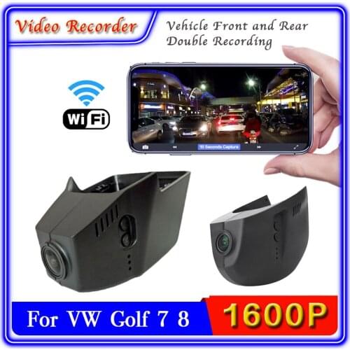 For Volkswagen VW Golf 2012~2021 Car Driving Video Recorder DVR Dedicated WIFI Front Rear Double Recording Dash Cam Camera