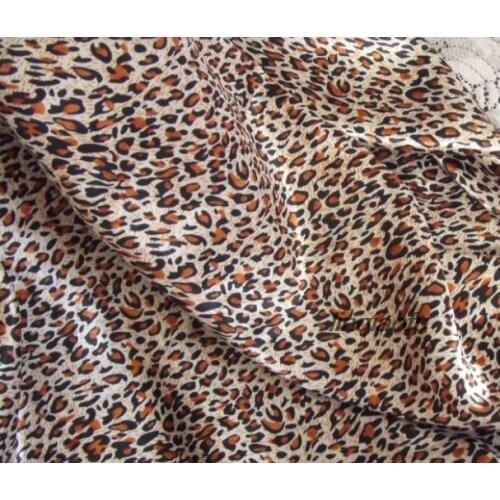 Fiber clothing printed bright satin leopard fabric Clothing, shoe bag, decorative fabric