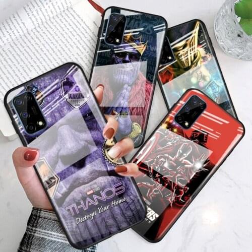 Tempered Glass Cover Marvel Thanos Infinity Gauntlet For OPPO A9 2020 A52 Find X2 Lite Realme 7 7i 6 5 Pro C3 XT Phone Case