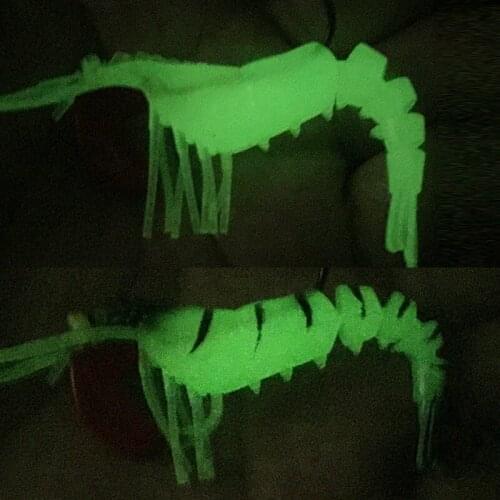 1PCS Shrimp Fishing Lures 90mm/9g Artificial Soft Bait Pesca Lightweight Lifelike Shrimp Ocean Jig Wobblers Silicone Bait