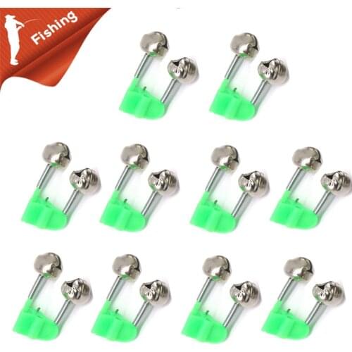 10Pcs Rod Tip Clamp Fishing Pole Fish Bite Lure Alarm Alert Twin Bell Ring Clip Fishing Bell