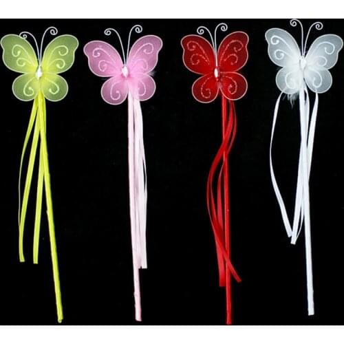 420pcs Girls Princess Butterfly Fairy Wand Magic Sticks Birthday Supplies Wedding Favors and Christmas Gifts SN1323