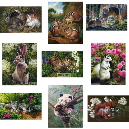 5d Diy Diamond Painting Animal Diamond Embroidery Cross Stitch Square Wall Stick Diamond Mosaic Home Decor Needlework