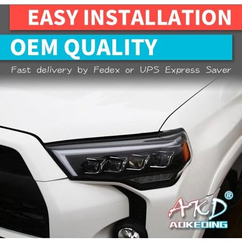 AKD Car Styling Headlights for Toyota 4 Runner 2014-2020 LED Headlight DRL Head Lamp Led Projector Automotive Accessories