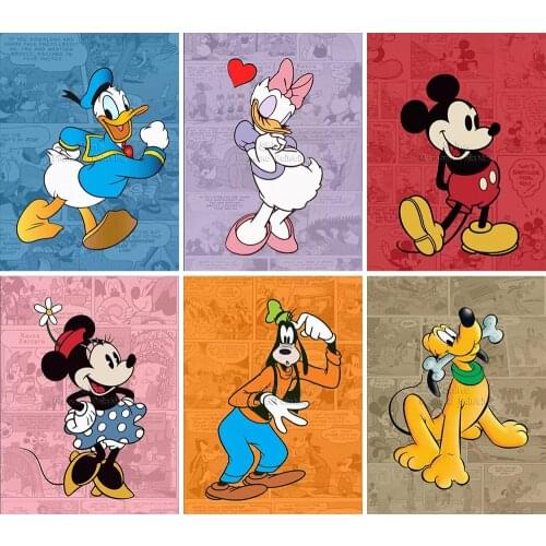 Diamond Painting Cartoon 5D DIY Disney Mickey Mouse Animal Minnie Full Square Round Embroidery Cross Stitch Mosaic Home Decor
