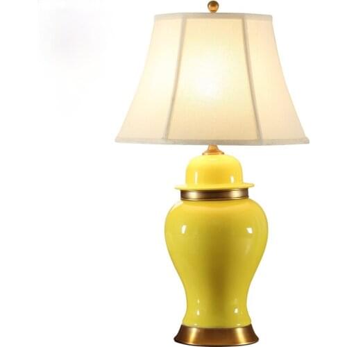 Free shipping Simple American Ceramic Table Lamp for Living Room Bedroom Led Night Lamp Bedside Lamp Study Desk Lamp home decor
