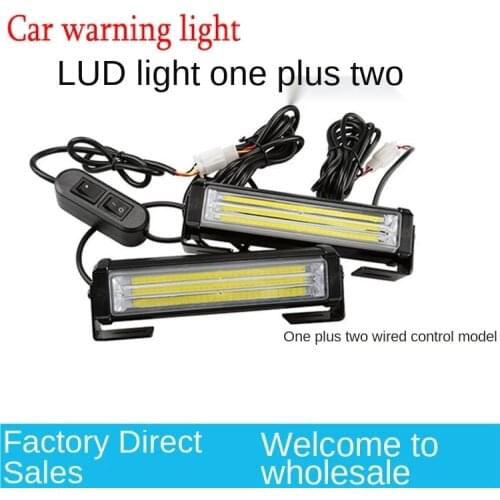 COB Strobe Light Super Bright Grille Light Strobe Lamp Warning Roof Light Stick Light One Drag Two Barlight