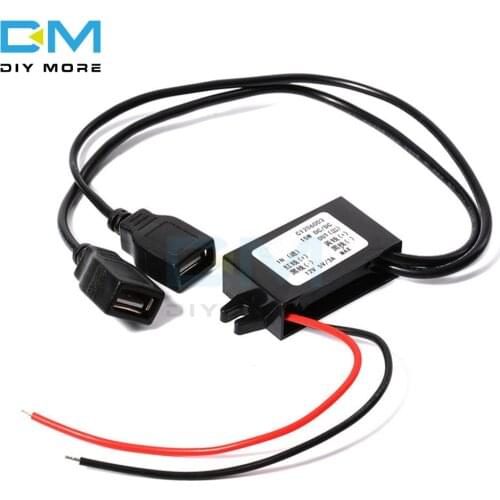 DC-DC Car Power 12V to 5V 3A 15W Converter Module Micro USB Step Down Power Output Adapter Low Heat Auto Protection