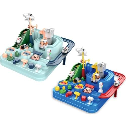 Kids Simulation Rail Track Lifelike Play Toys Multifunctional Adventure Set Portable Educational Toys A2UB