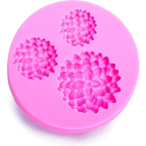Chrysanthemum shaped 3D fondant cake silicone mold for polymer clay molds chocolate pastry candy making decoration tools F1074