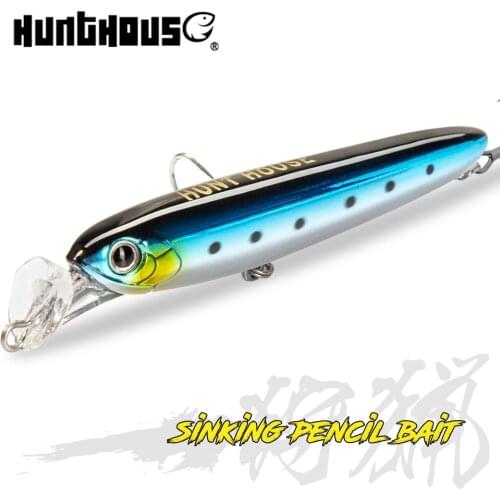 Hunthouse office store Rocket 3 pcs/lot 95 minnow pencil fishing lure pencil sinking bait 75mm/13g 95mm/22g seabass bluefish