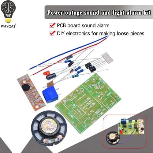 Simulation power outage acousto-optic alarm kit DIY electronic production PCB circuit board sound alarm student training topic