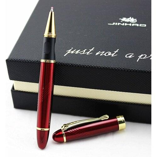 Jinhao X450 All color pen Heavy Duty Business office gift Pencil Box ink black Refill Medium nib metal roller ball pen New
