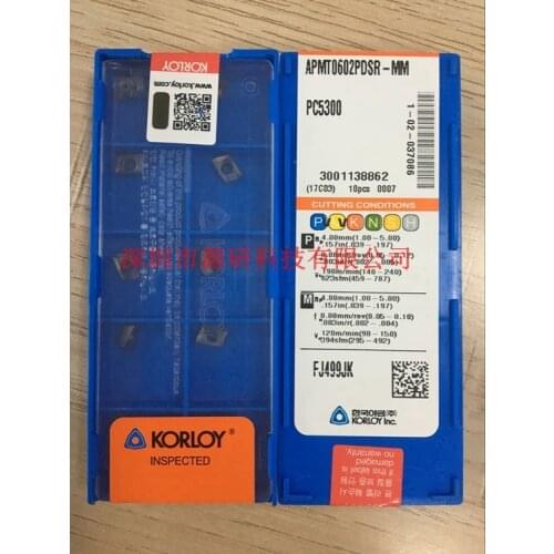 20PCS/KORLOY APMT060208PDSR-MM PC5300 Carbide insert