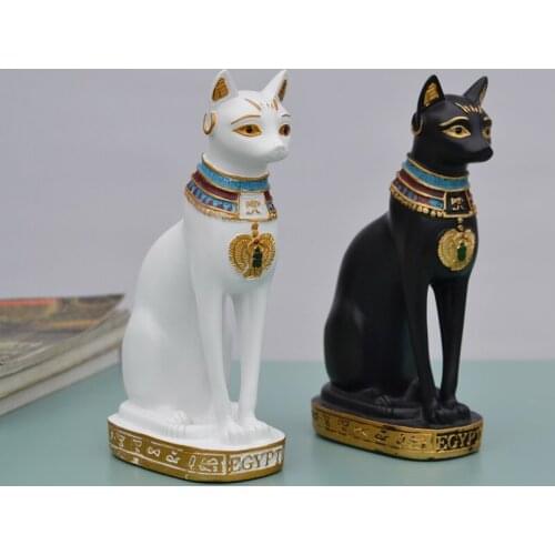 Egyptian Cat Doll Creative Retro Cat Goddess Statue Home Garden Decoration Micro Landscape Ornament Souvenir Gift