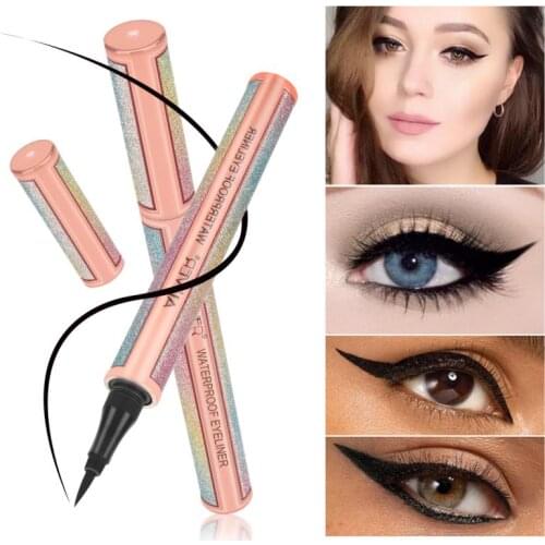 HOT!!! Waterproof Not-blooming Quick Drying Black Natural Long Lasting Eyeliner Easy To Wear Eyes Makeup Cosmetics Tools TSLM1