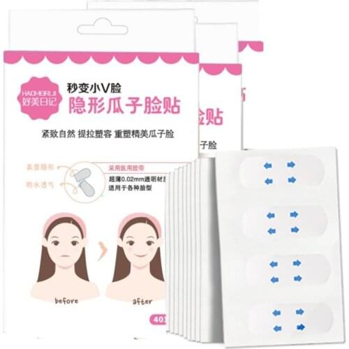 40 Pcs/Set Invisible Thin Face Stickers Face Facial Line Wrinkle Sagging Skin V-Shape Face Lift Up Fast Chin Adhesive Tape