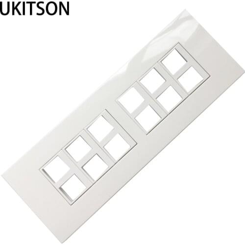 12 Ports Keystone Wall Plate 118 Type Frame Oulet White Color