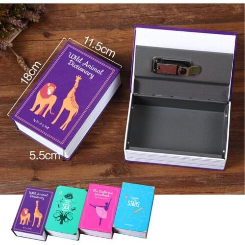 New Listing18x11.5x5.5cm Key Lock Hidden Safe Box Strongbox Steel Simulation Book Home Office Money Phone Safe Storage Money Box