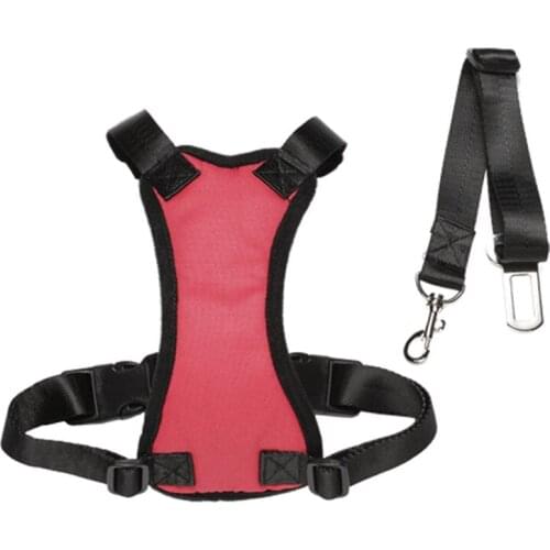 Pet dog adjustable belt traction belt line strap car seat belt dog chest belt