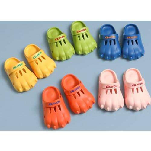 YILINHAN Dinosaur Paw Hole Shoes Children EVA Slippers Summer Home Childrens Non-slip Soft Bottom Men and Women Baby Sandals