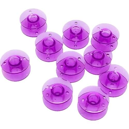 Sewing Machines 10 pcs Purple Class 15 (A Size) Plastic Bobbins 2518P for Brother Babylock Singer Juki