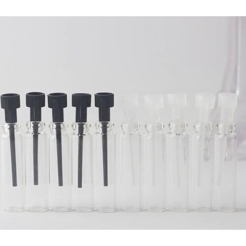 1ML 1CC mini Glass Perfume Vials, 1ml Glass Bottle, Parfum Sample Vial, Tester Perfume Tube Bottle with Drop Rod 5Pcs