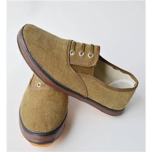 Mens shoes cloth shoes flat shoes autumn new casual mens classic canvas shoes daily work shoes middle-aged and elderly non-sli
