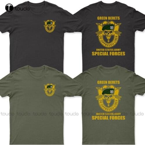 Special Forces Group Airborne Military Green Berets T - Shirt Dad Shirts Cotton Tee Shirts S-5Xl