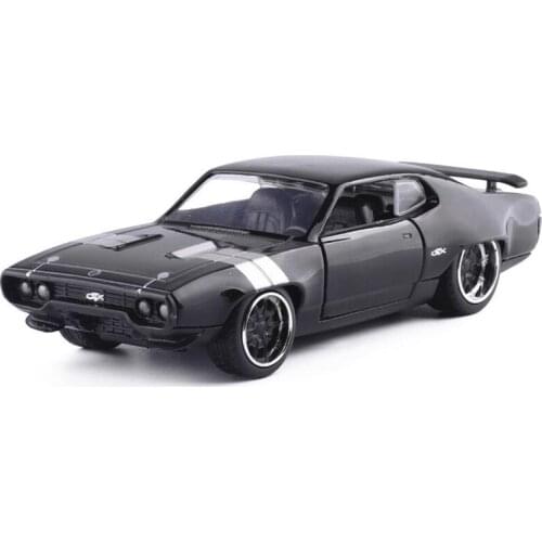 1/32 Scale Diecast Alloy GTX Car Model Black Super Muscle Vehicle Toy Gifts for Children Ornament Display