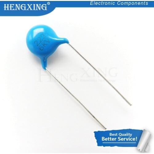 10pcs/lot High-voltage ceramic capacitors 6KV 222 6000V In Stock