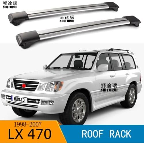 2Pcs Roof bars For Leuxs LX470 J100 1998-2007 5 Door Aluminum Alloy Side Bars Cross Rails Roof Rack Luggage
