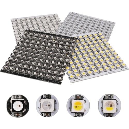 10~1000pcs 4-Pin WS2812B WS2812 LED Chip & Heatsink Board DC5V 5050 RGB WS2811 IC Built-in RGBW RGBWW WWA LED Chip