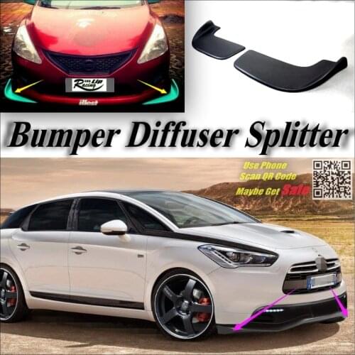 Car Splitter Diffuser Bumper Canard Lip For Citroen DS5 2011~2016 Tuning Body Kit / Deflector Car Fin Flap Chin Body Reduce