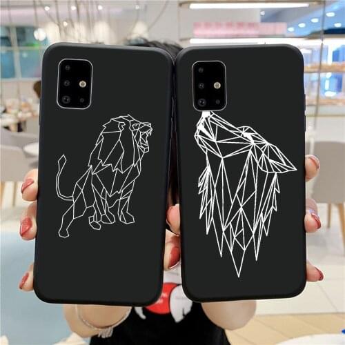 Art line Animals Case For Samsung Galaxy A20E A20 A30 A21S A40 A41 A50 A51 A70 A71 S9 S10 S20 S21 Plus Note 10 20 Ultra TPU Capa