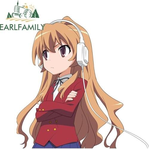 EARLFAMILY 13cm x 8.9cm for ToraDora Car Sticker Creative VAN Stickers DIY Waterproof 3D Snowboard Scratch-proof Vinyl Decal