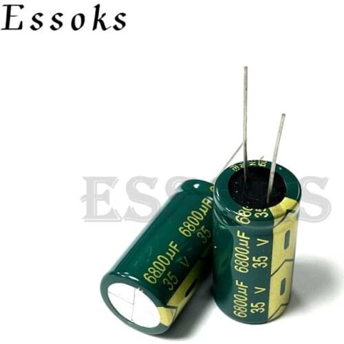 2pcs Electrolytic Capacitor 35V6800UF 35V 6800UF 18X35 mm High Frequency Low ESR Aluminum Capacitors
