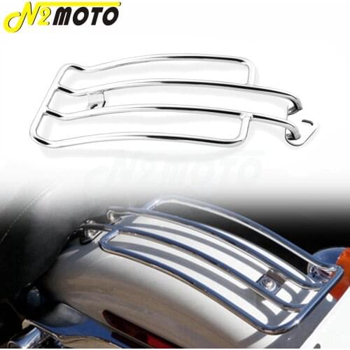 Chrome Motorcycle 10 Lb. Load Seat Luggage Rack for Harley 48 72 Low Iron Sportster XL 883 1200 Nightster Roadster Custom 04-15