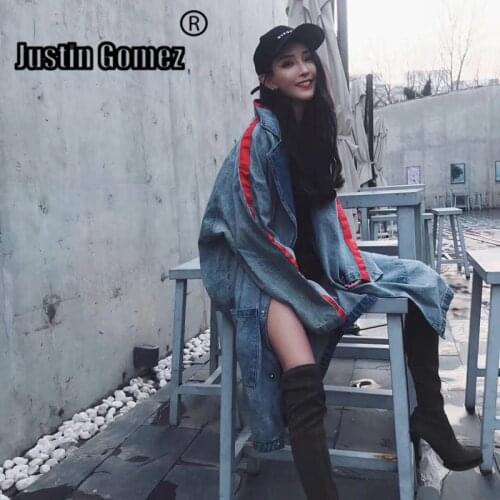 Женские джинсовые тренчи JUSTIN GOMEZ China At AliExpress